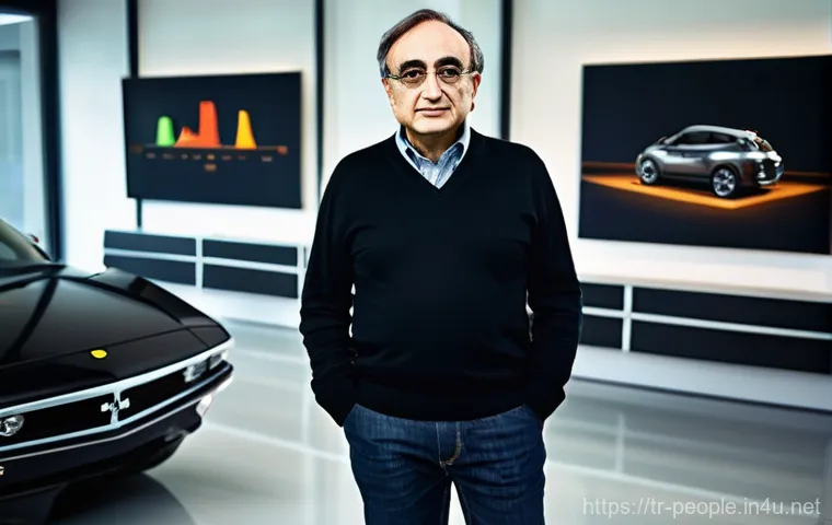 세르지오 마르키오니 자동차 산업 혁신 - Prompt 1: The Visionary Leader in His Element** 세르지오 마르키오니 자동차 산업 혁신 - Prompt 1: The Visionary Leader in His Element**