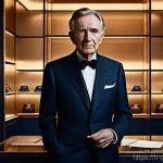 베르나르 아르노 글로벌 경제 영향 - **A Conceptual Portrait of Luxury's Architect:**
"A photorealistic, sophisticated portrait of Be...