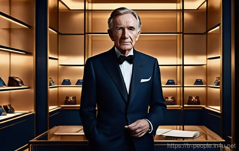 베르나르 아르노 글로벌 경제 영향 - **A Conceptual Portrait of Luxury's Architect:**
"A photorealistic, sophisticated portrait of Be...