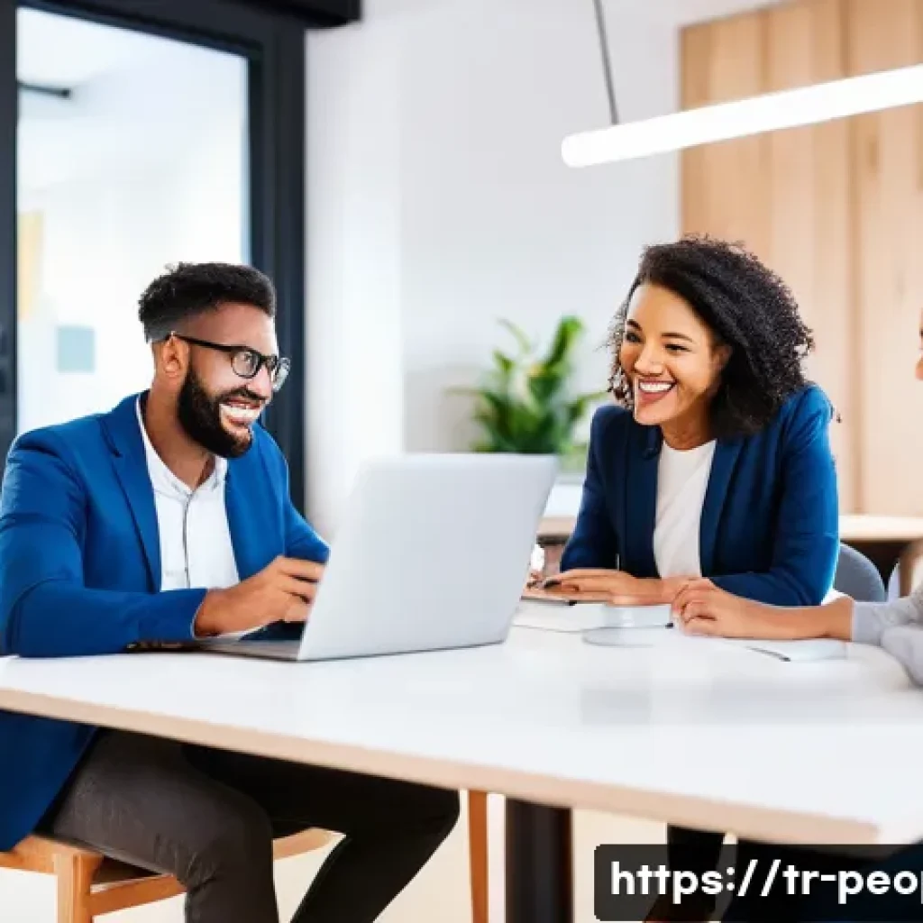 제프 베조스 CEO 리더십 - **Prompt: "Customer Obsession"**
A vibrant, modern co-working space bustling with a diverse grou...